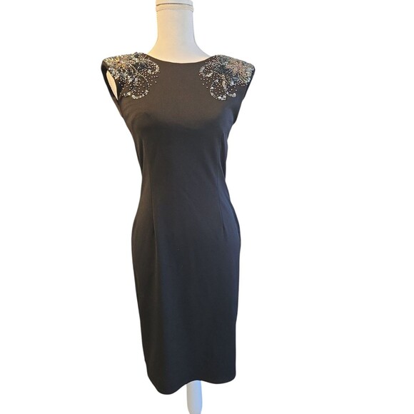 Showcase Formal Dress Beaded Shoulder KneeLength SZ 6 Cocktail Party Prom Preppy - Picture 1 of 13